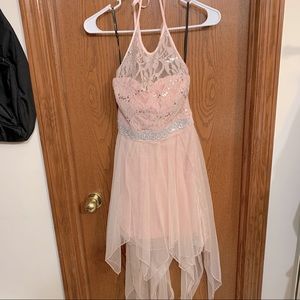 Light Pink And Silver Homecoming/Prom Dress Size 3